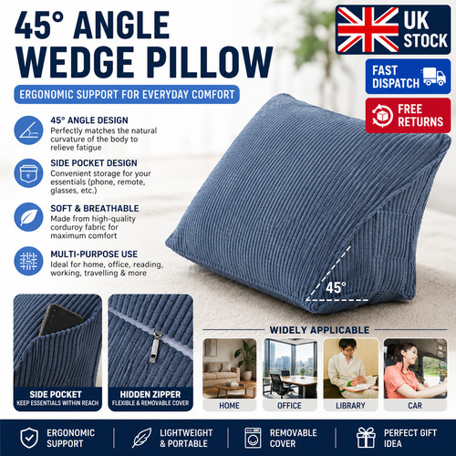 Triangle reading pillow back - reading,