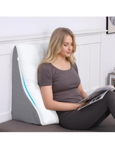 Ergonomic wedge pillow for bed - ergonomic,