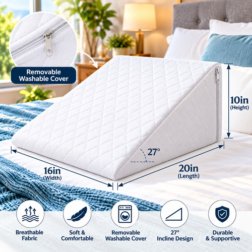 Large wedge pillow reflex foam - large,