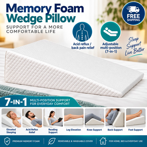 Bed wedge pillow acid - bed, reflux