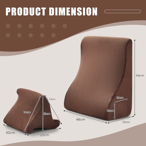 Bed wedge pillow with side - wedge,